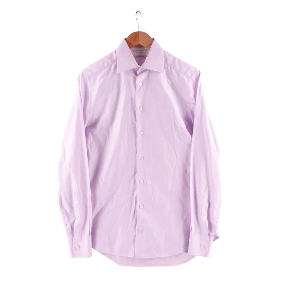 Suitsupply Mens Egyptian Cotton Slim Fit Dress Shirt Light Purple 15-38 Spread